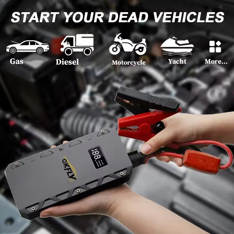 High Power Car Jump Starter | 3000A–9000A | Suits Petrol & Diesel | 12V | With Carry Case