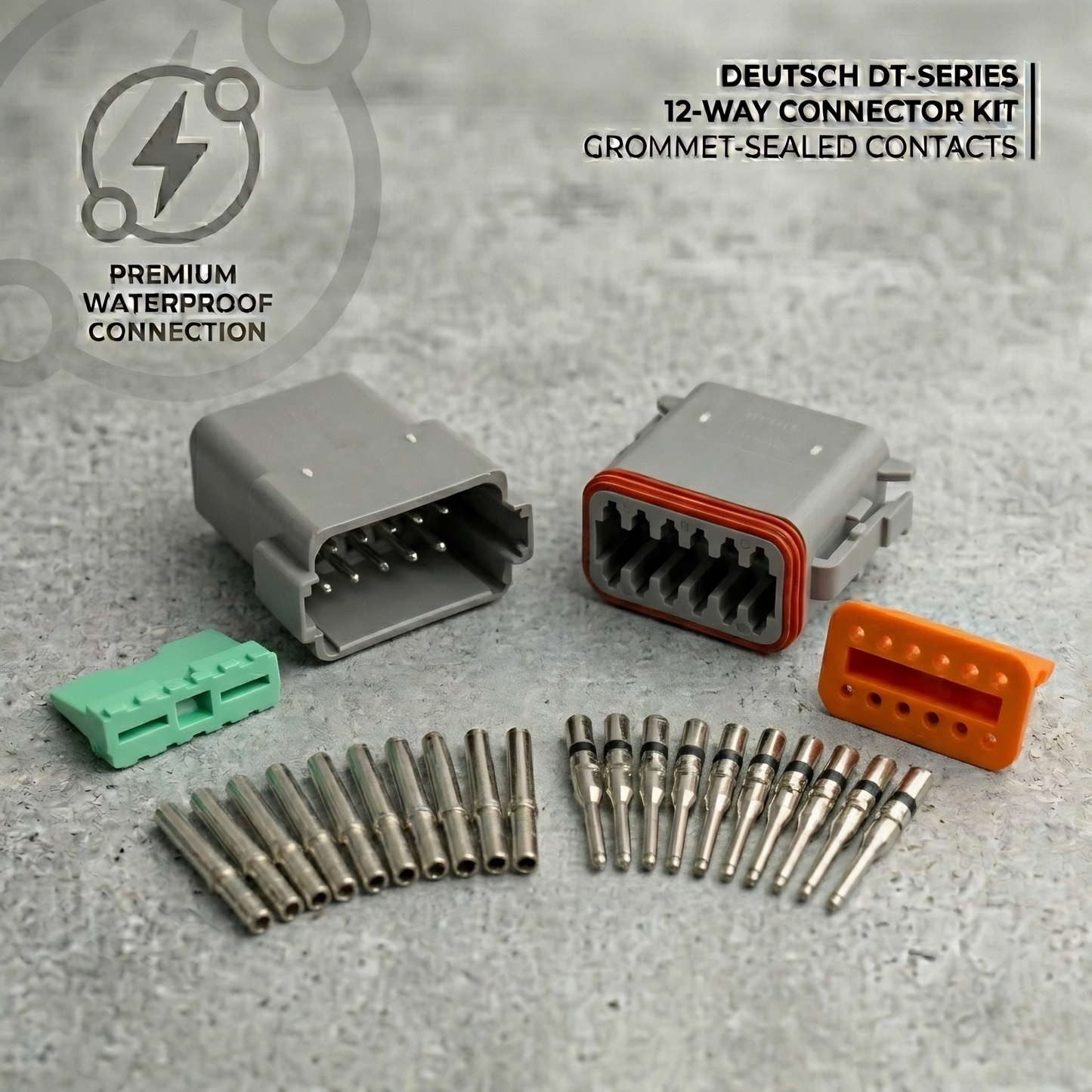 Deutsch Connector DT-Style | 2–8 Pin Waterproof | IP67 Automotive Marine | Plug & Socket