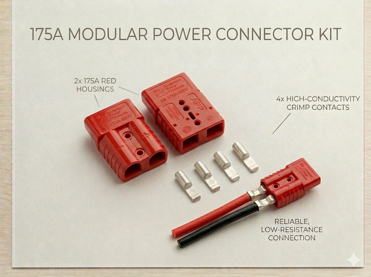 175A Anderson Plug | SB175 Compatible | Heavy-Duty DC Connector | Industrial & EV