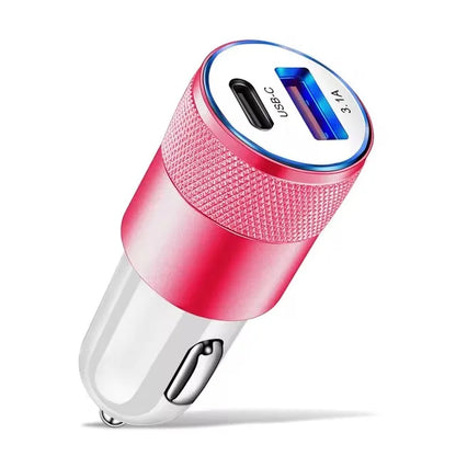 66W Dual Port USB Car Charger | USB-C Fast Charge | 12V Cigarette Lighter Adapter