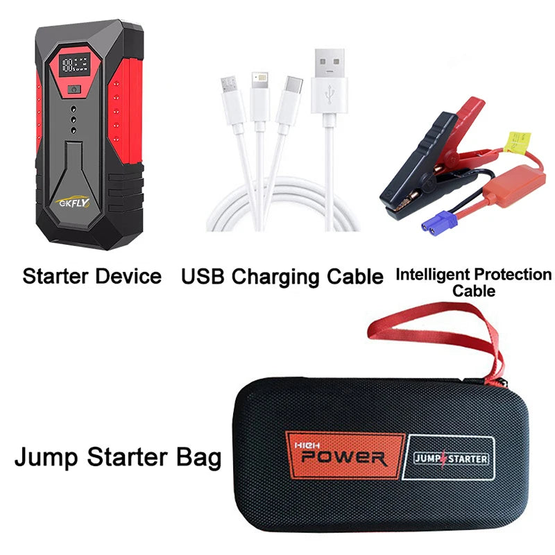 3000A–4000A Portable Car Jump Starter | Power Bank | Petrol & Diesel