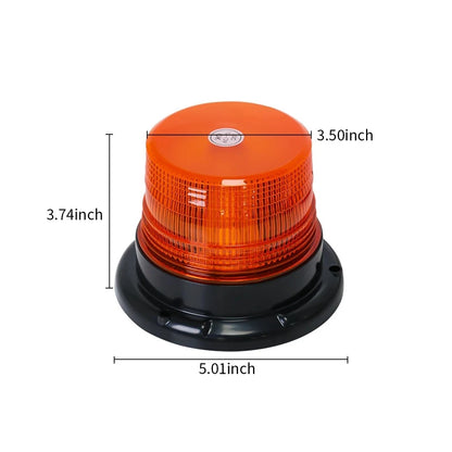 Magnetic Roof LED Strobe Beacon | Amber | 12V 24V | Universal Vehicle Mount