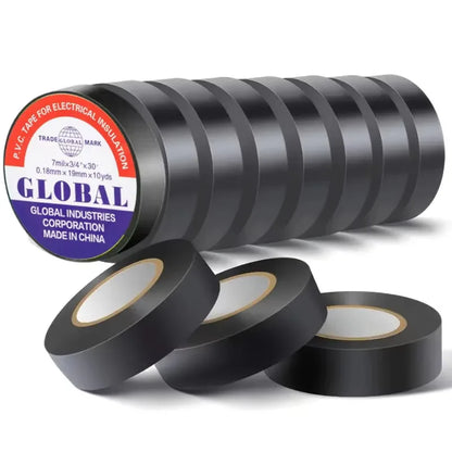 High Temperature Rubber Electrical Tape | Black | 10m Rolls | 5 & 10 Roll Packs