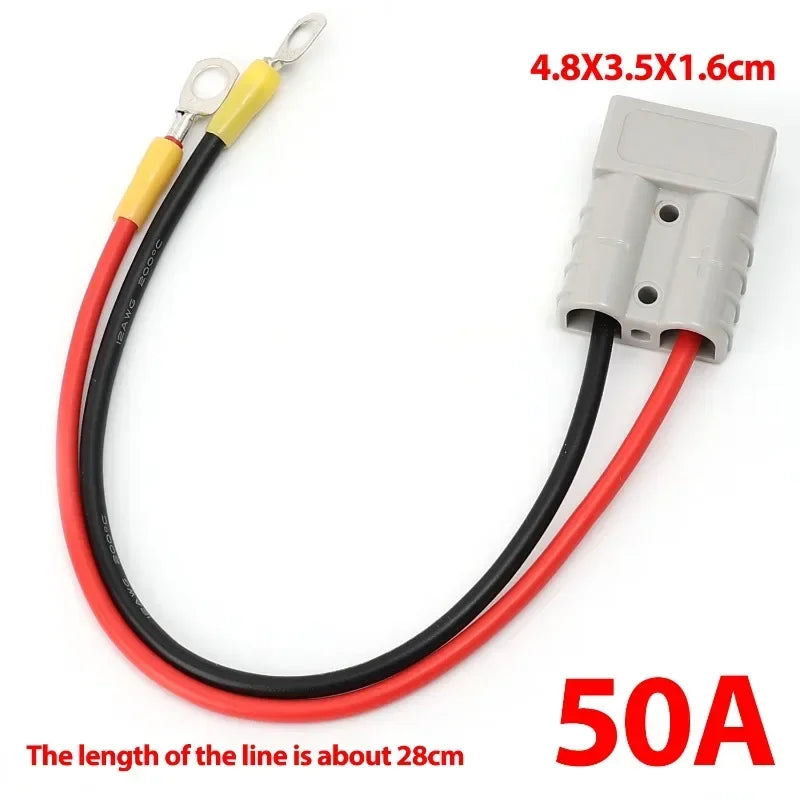 50A Anderson Plug Quick Connect Battery Lead | Pre-Wired | 12V 24V | Single & Twin Pack