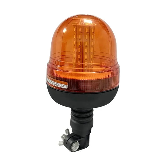 Amber LED Warning Beacon | 60 LED Flexible Strobe | 3 Flash Modes | 12V 24V | Truck Machinery