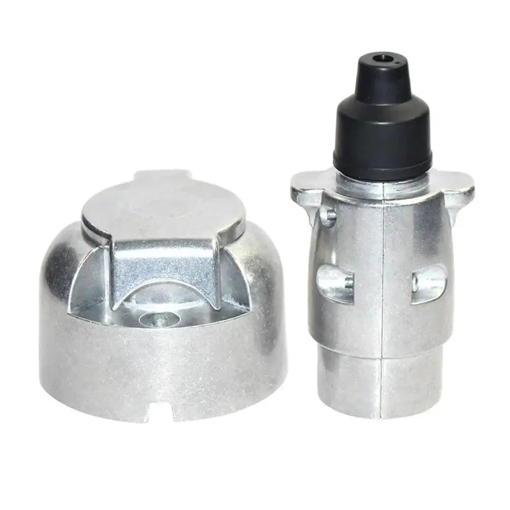 7 Pin Flat Trailer Plug & Socket Set | Aluminium Housing | 12V | Australian Standard