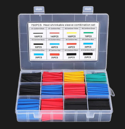 Heat Shrink Tubing Kit — Storage Box — Dark Background