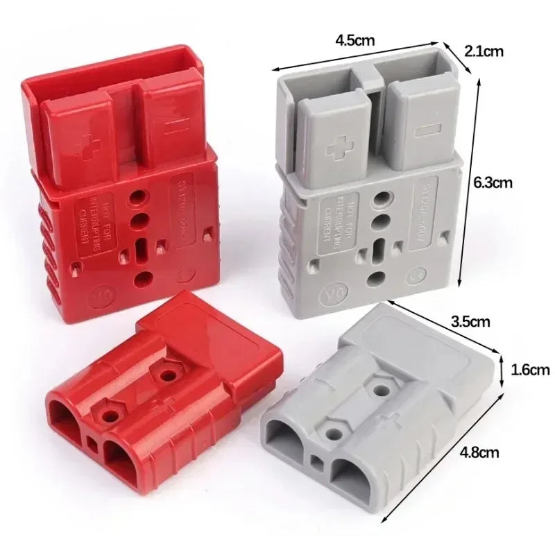 Anderson Plug 50A & 120A | Copper Contact 600V DC | Single & Twin Pack