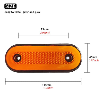 LED Side Marker Clearance Lights | 12V 24V | Truck Trailer Van Caravan | 5 & 8 Pack