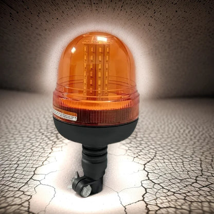Amber LED Warning Beacon | 60 LED Flexible Strobe | 3 Flash Modes | 12V 24V | Truck Machinery