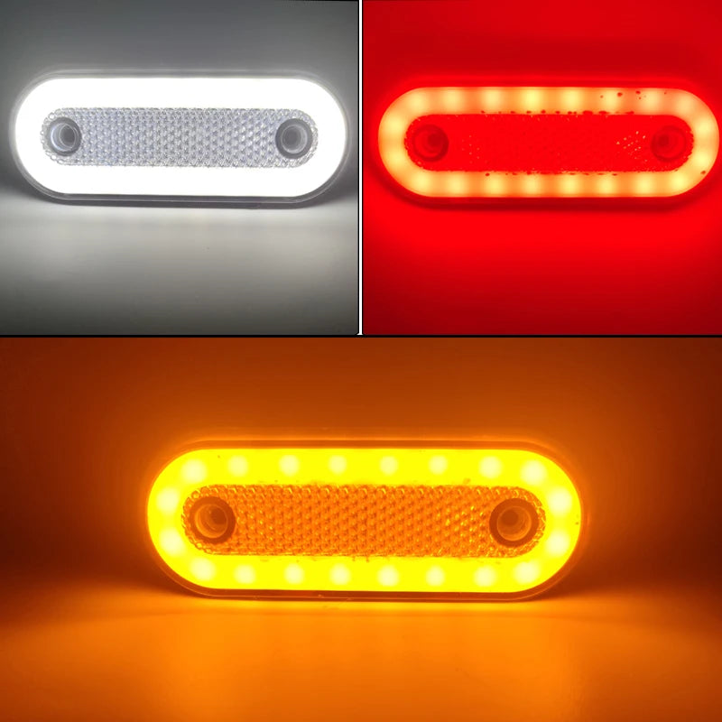 LED Side Marker Clearance Lights | 12V 24V | Truck Trailer Van Caravan | 5 & 8 Pack