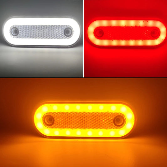 LED Side Marker Clearance Lights | 12V 24V | Truck Trailer Van Caravan | 5 & 8 Pack