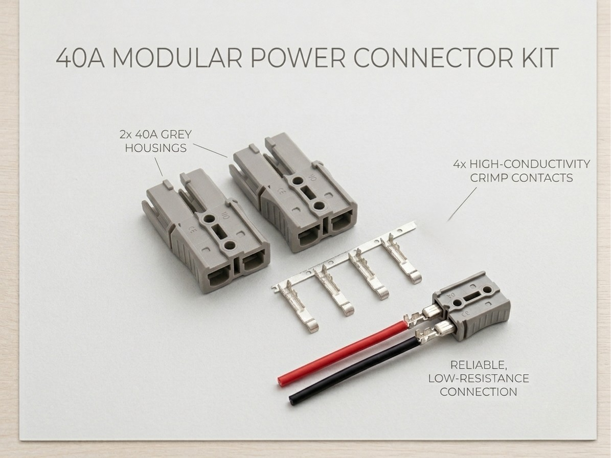 40A Anderson Plug | High-Current DC Connector | 12V 24V | SB40 Compatible
