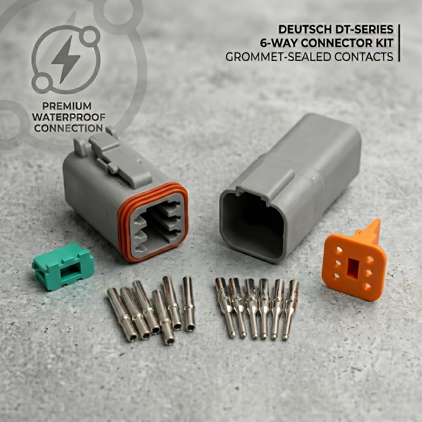Deutsch Connector DT-Style | 2–8 Pin Waterproof | IP67 Automotive Marine | Plug & Socket