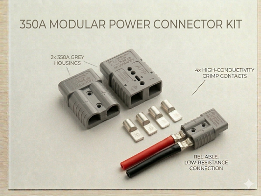 350A Anderson Style Connector – SB350 Compatible Ultra Heavy-Duty DC Plug | 600V Rated