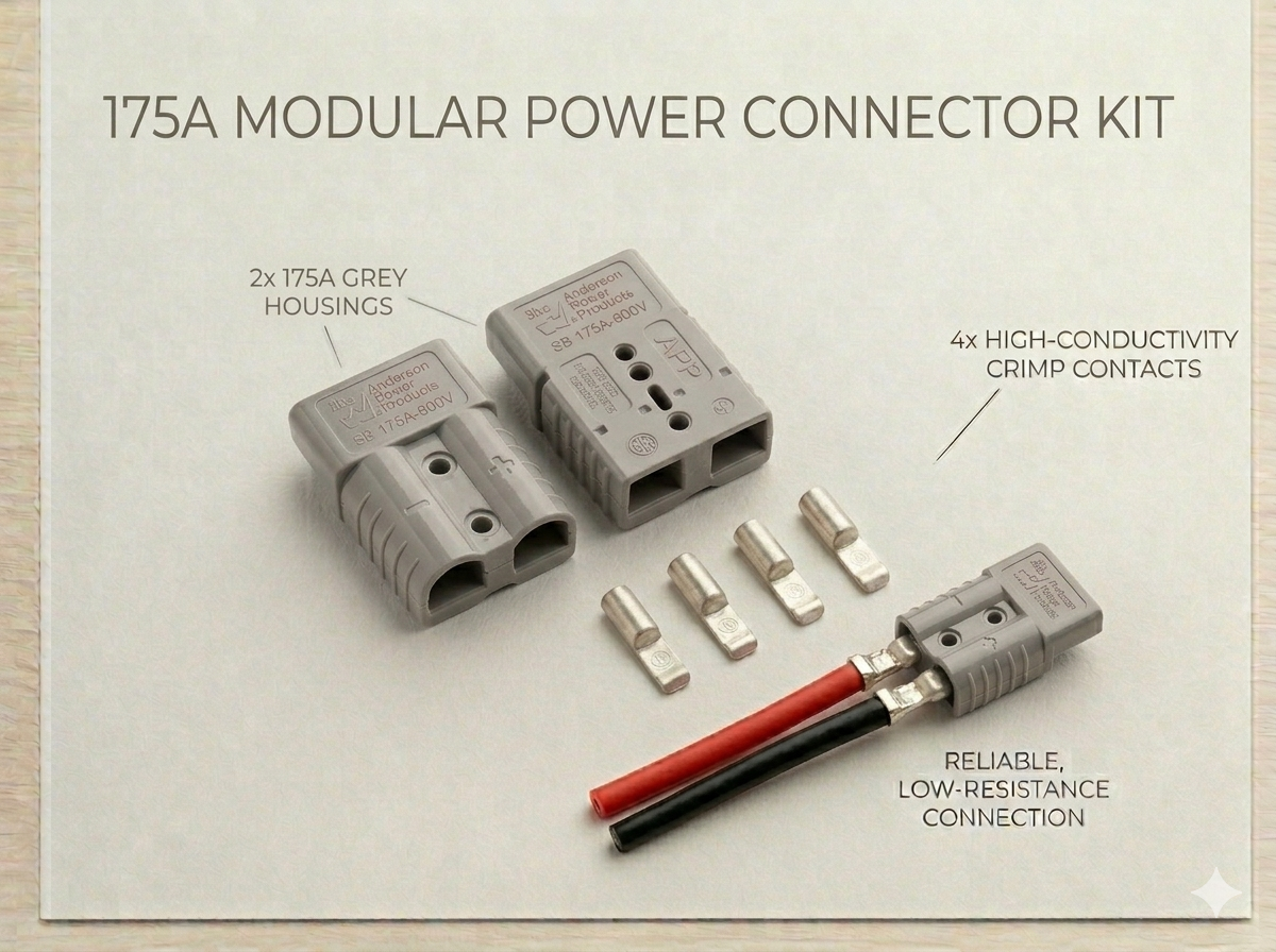 175A Anderson Plug | SB175 Compatible | Heavy-Duty DC Connector | Industrial & EV