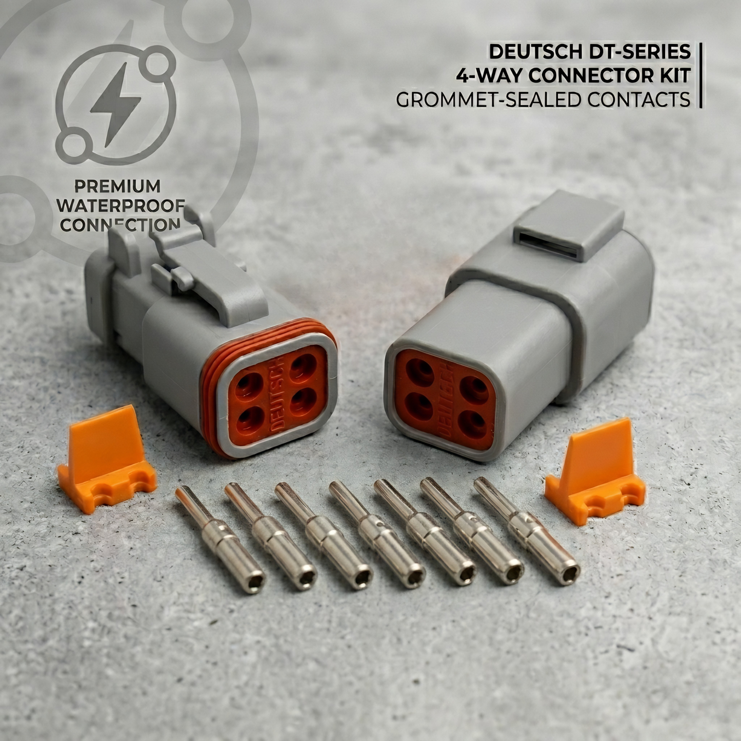 Deutsch Connector DT-Style | 2–8 Pin Waterproof | IP67 Automotive Marine | Plug & Socket