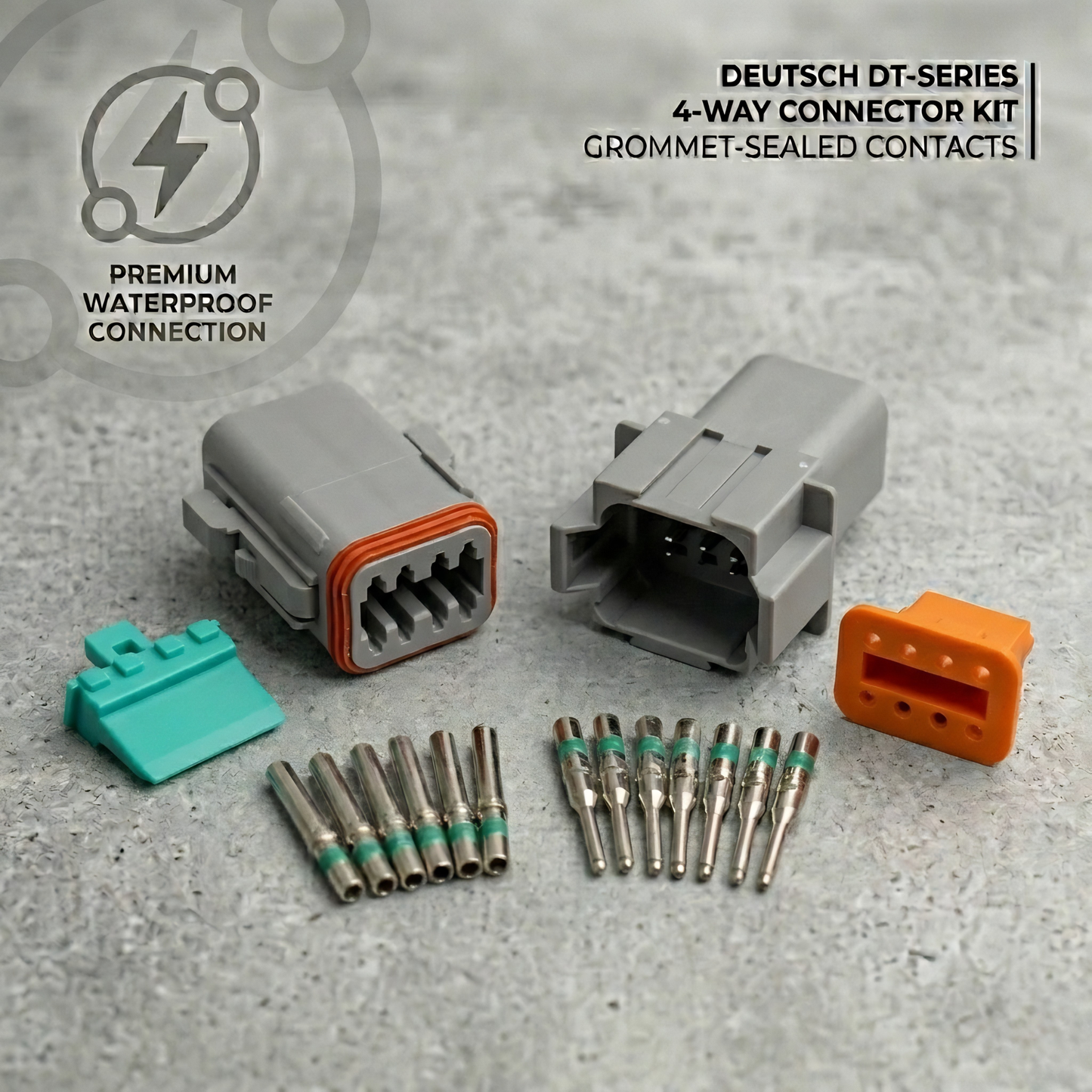Deutsch Connector DT-Style | 2–8 Pin Waterproof | IP67 Automotive Marine | Plug & Socket